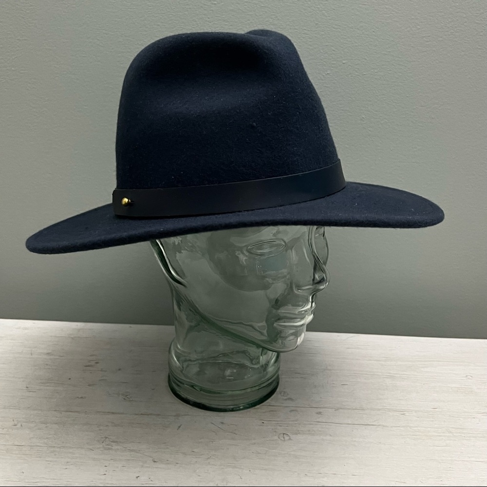Lack of Color Navy 100% Australian Wool Fedora Unisex Size Medium